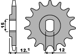 Sprocket front PBR 2105 11 18NC
